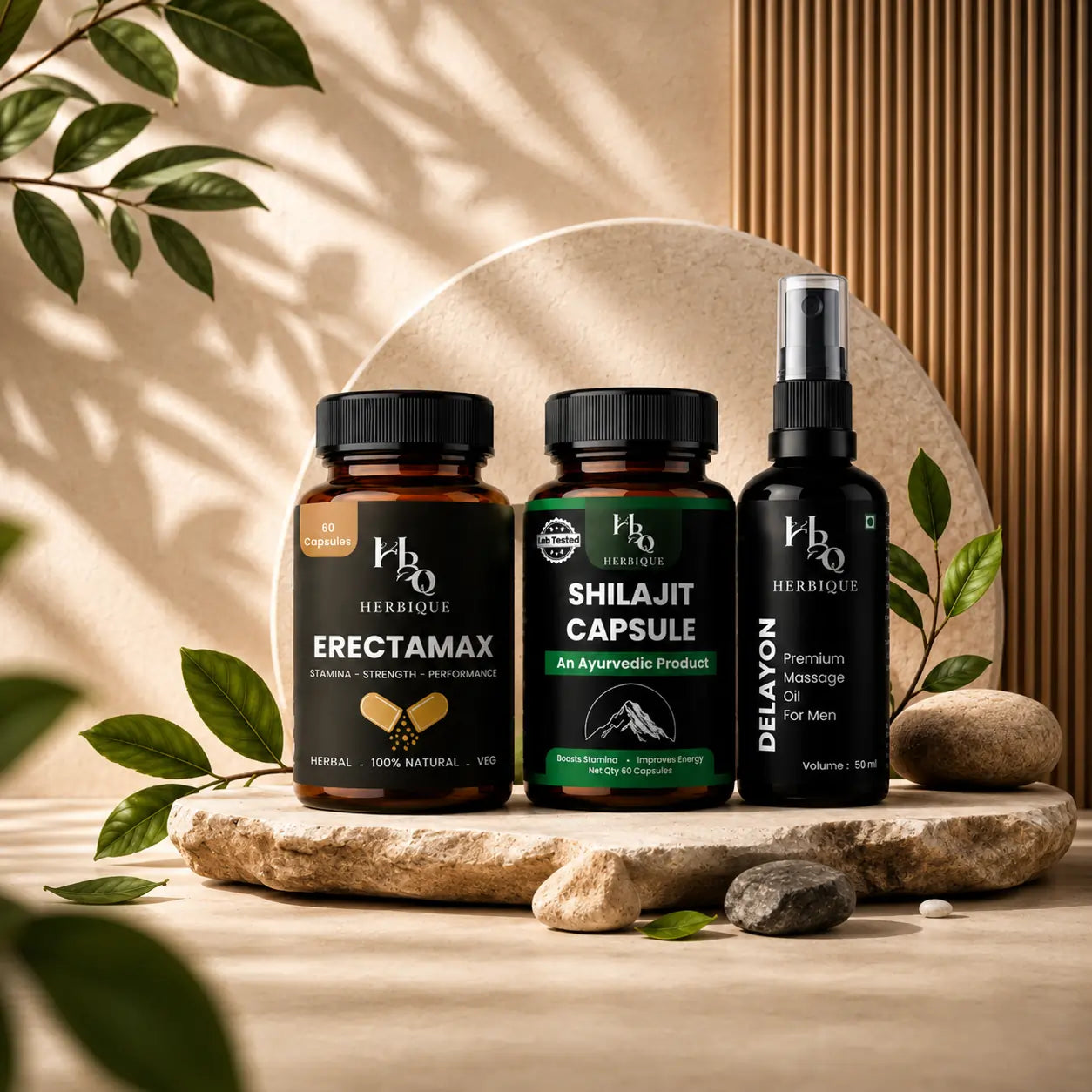 Herbique Ayurvedic wellness products for men — natural strength and confidence