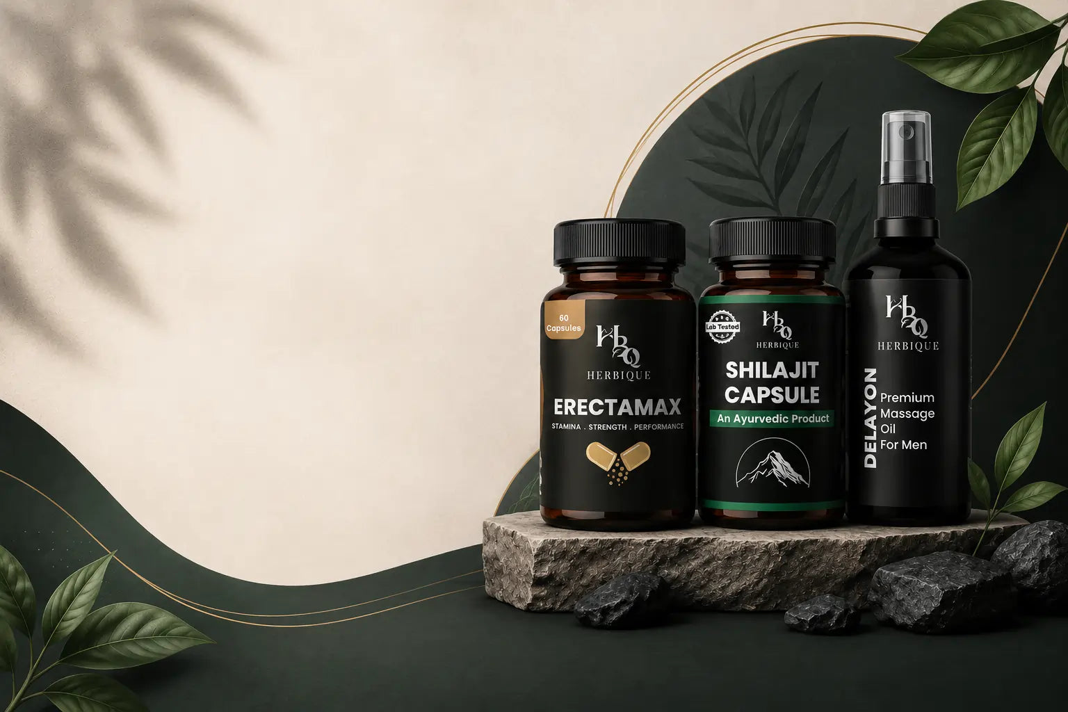 Herbique Ayurvedic wellness products for men — natural strength and confidence
